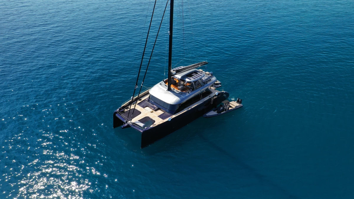 Luxury catamaran sailing in the Adriatic